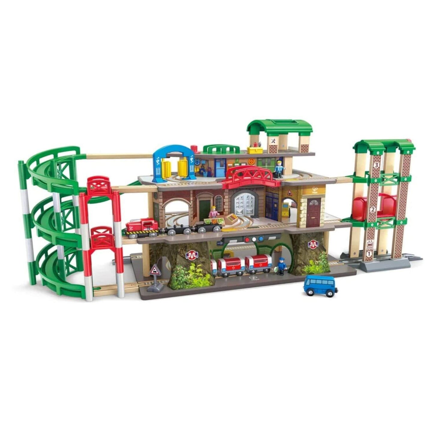 Hape Multi-Level Railway City Set