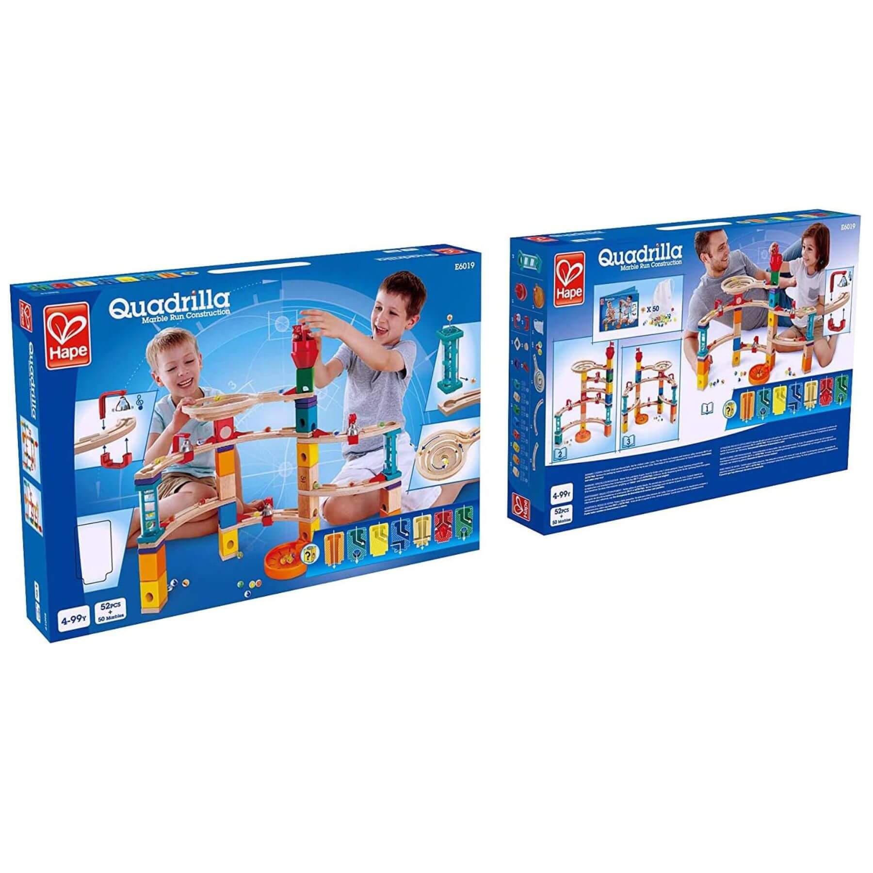 Packaged Hape Quadrilla Castle Escape Wooden Marble Run Blocks