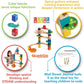 Details of Hape Quadrilla Cliffhanger Wooden Marble Run Blocks