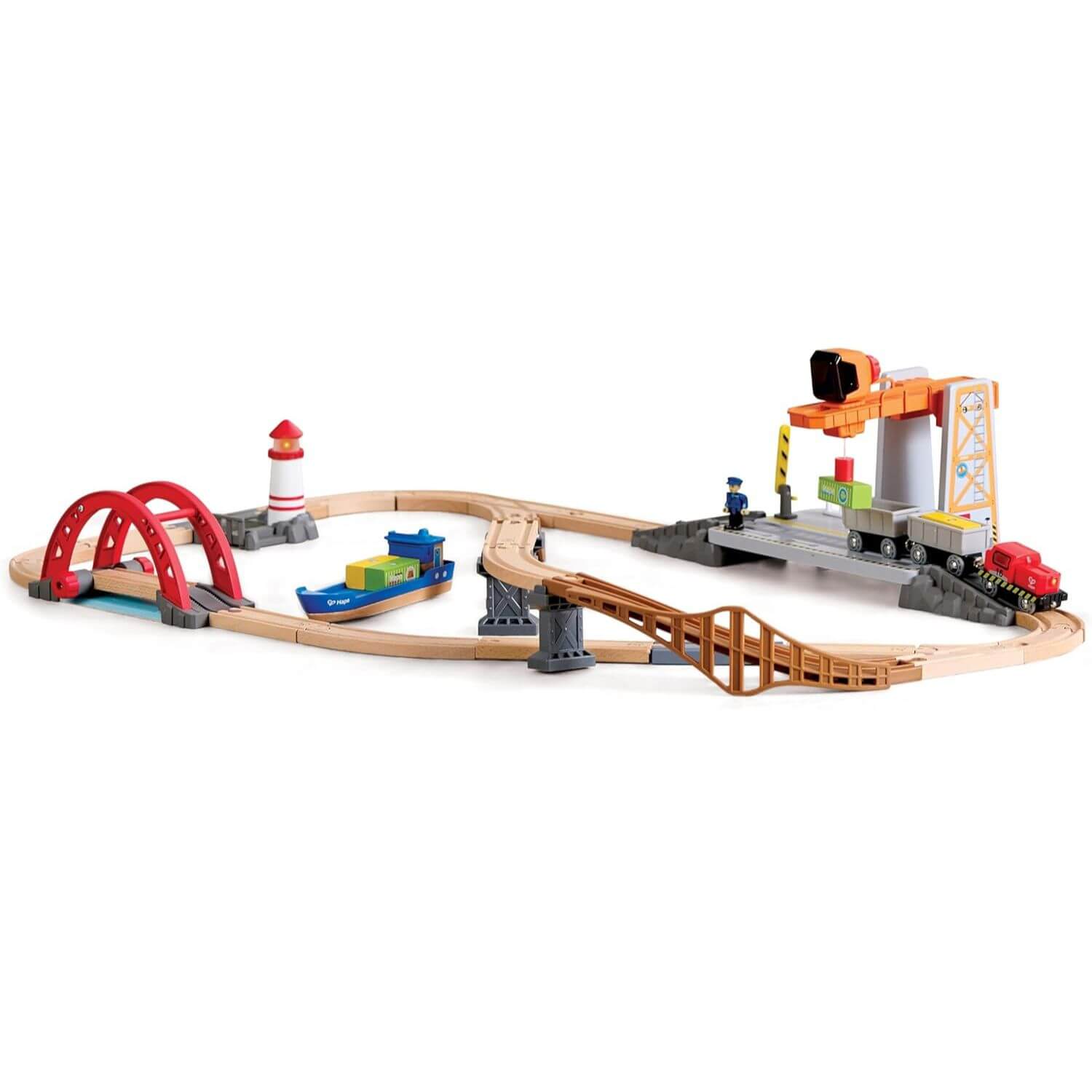 Hape Sea & Rail Cargo Transportation Set