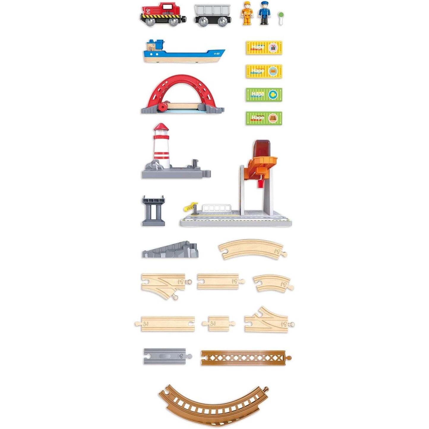 Hape Sea & Rail Cargo Transportation Set