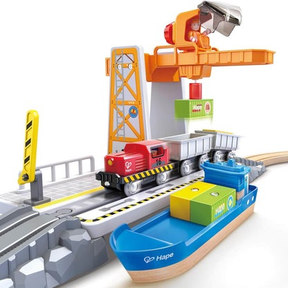 Hape Sea & Rail Cargo Transportation Set