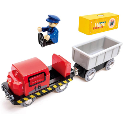 Parts of Hape Sea & Rail Cargo Transportation Set
