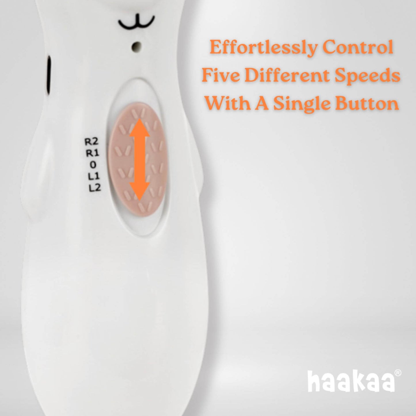 Haakaa Happii Bear Rechargeable Nail Trimmer Set on a light gray background.