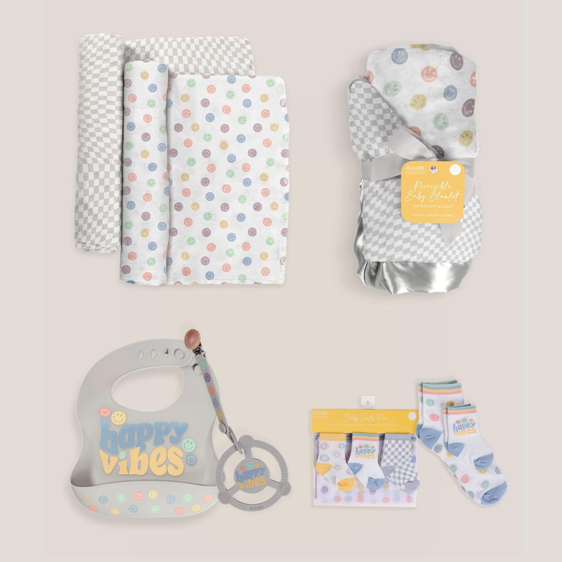 JuJuBe Everyday Essentials Baby Bundle - Happy Baby Vibes