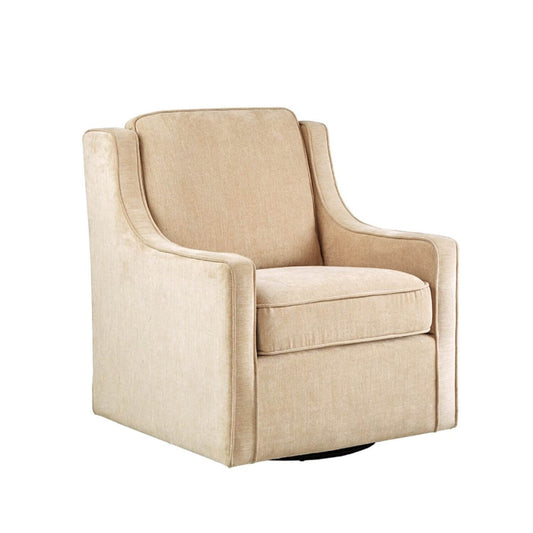 Madison Park Harris Chenille Swivel Chair | Cream