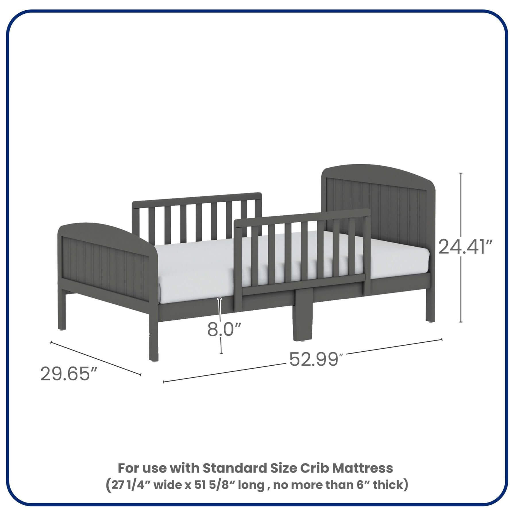 Busy Kids Furniture Harrisburg Toddler Bed Grey