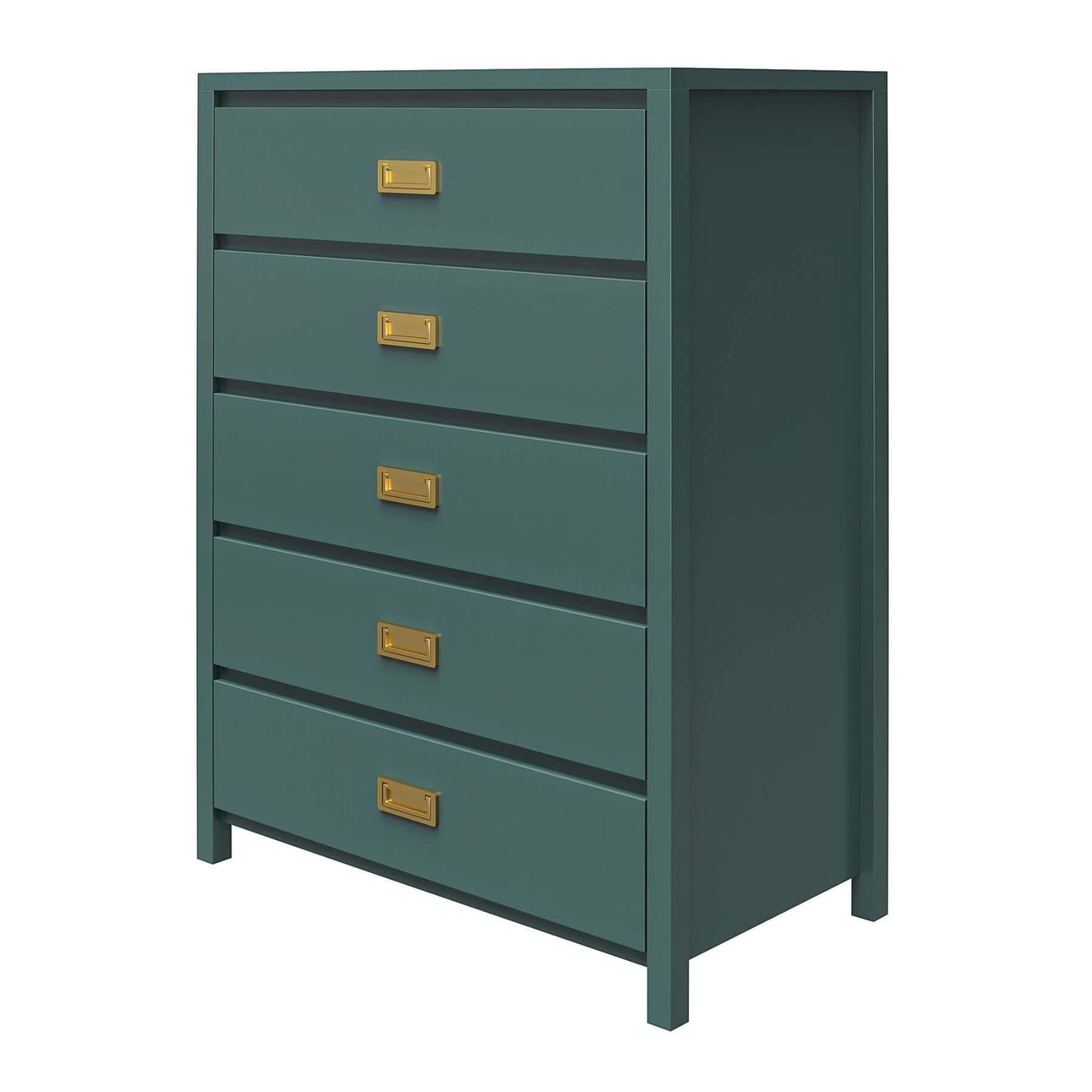 Max & Finn Haven 5-Drawer Kids' Dresser - Hunter Green