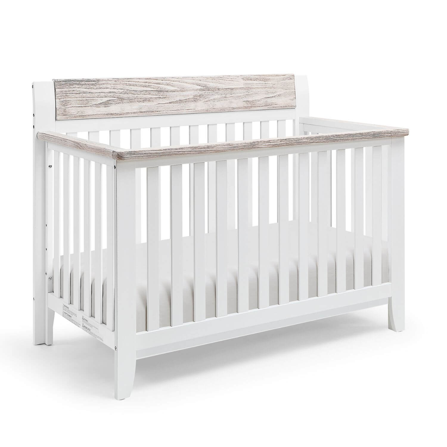 Hayes 4-in-1 Convertible Crib White/Natural