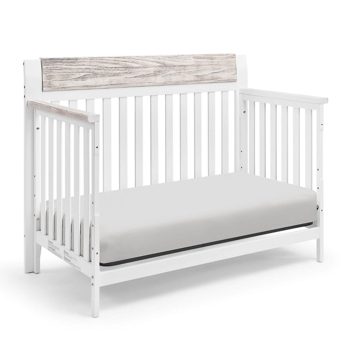 Hayes 4-in-1 Convertible Crib White/Natural