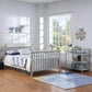 Hayes 4-in-1 Convertible Crib Gray/Weathered Granite - Full Size Bed