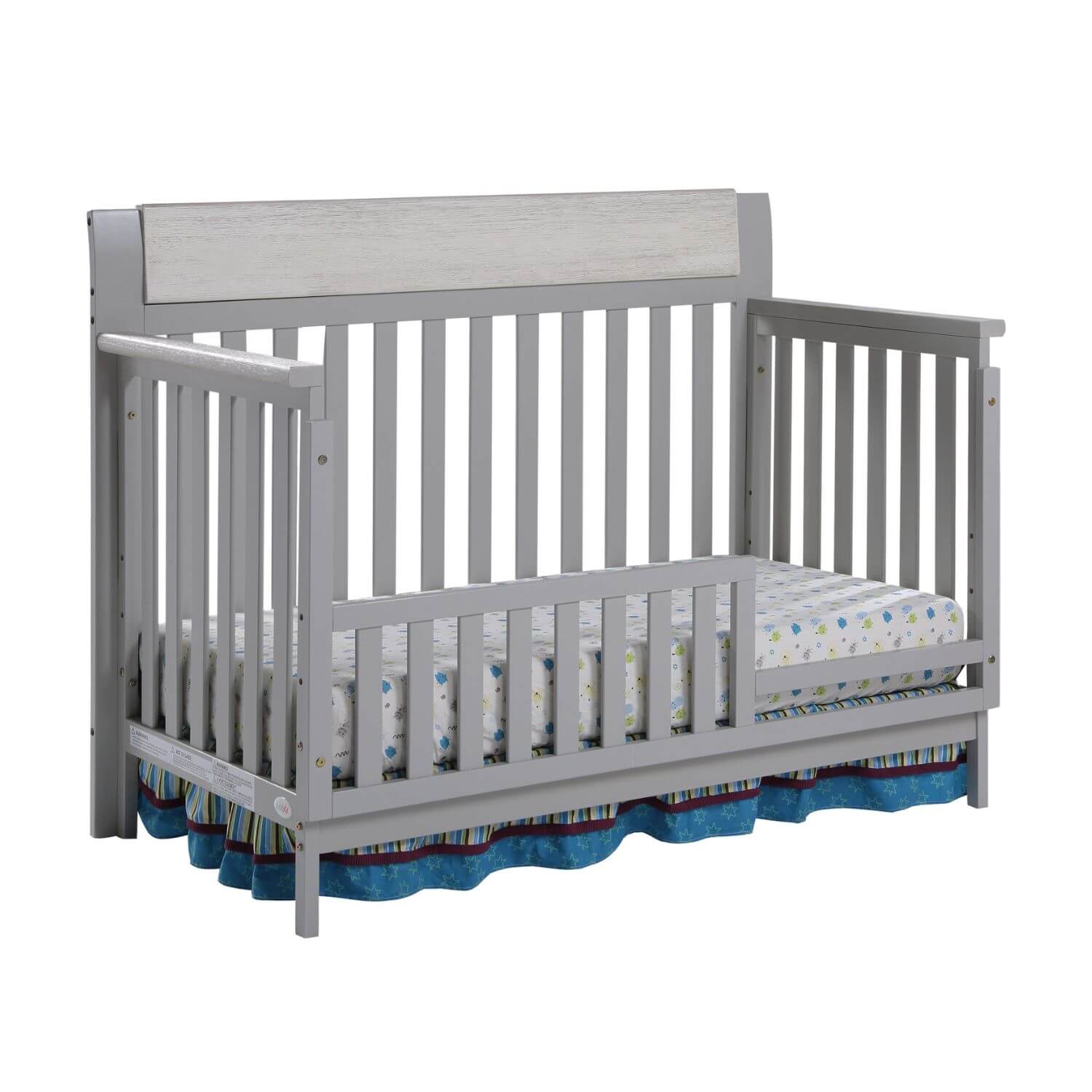 Hayes 4-in-1 Convertible Crib Gray/Weathered Granite