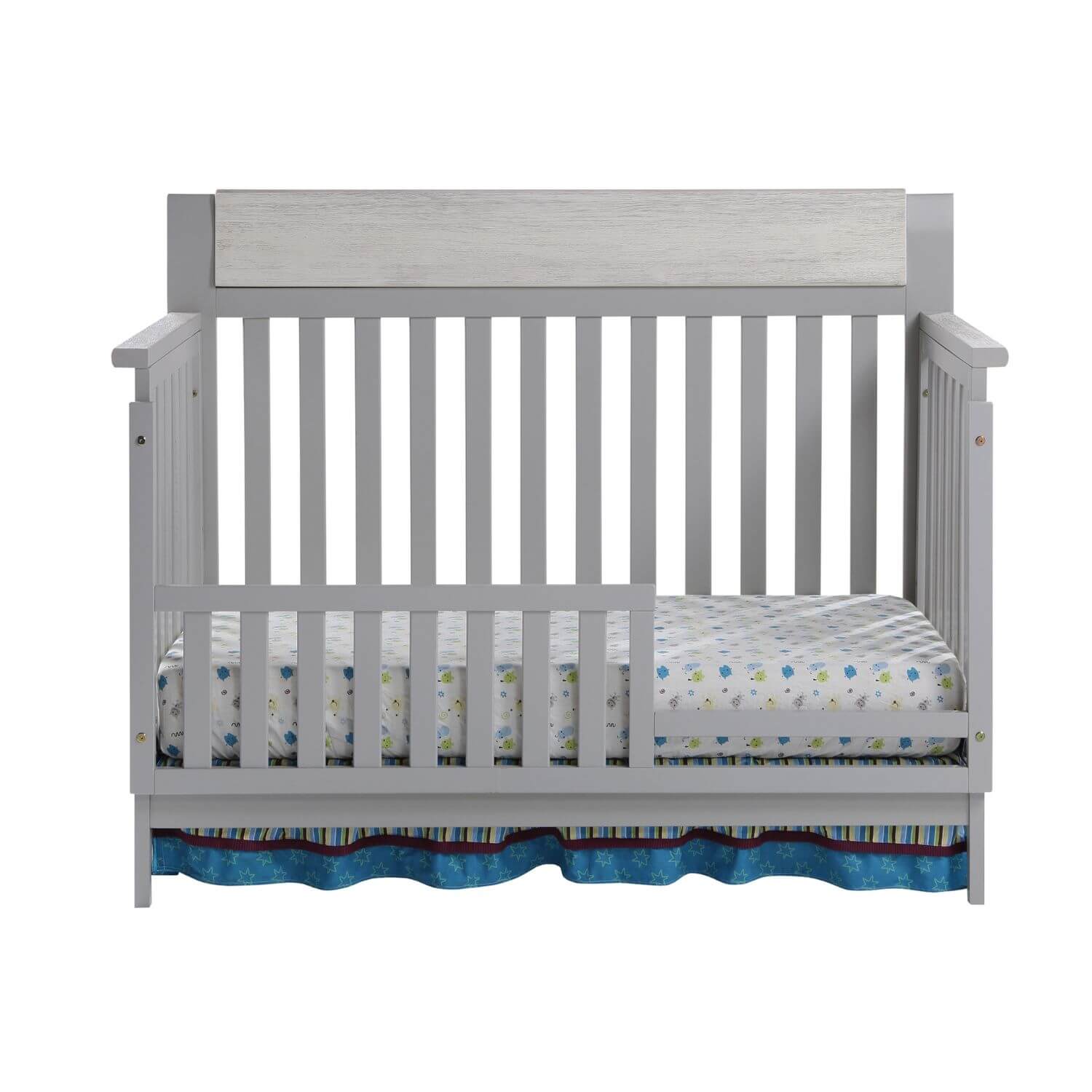 Hayes 4-in-1 Convertible Crib Gray/Weathered Granite - Toddler Bed