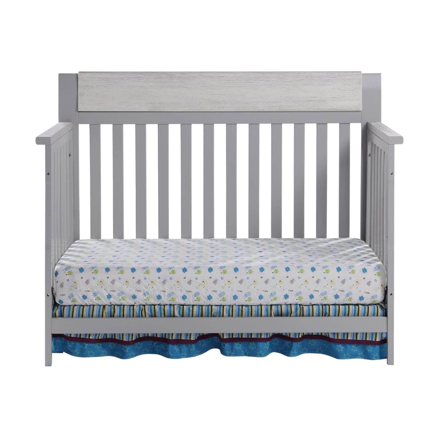 Hayes 4-in-1 Convertible Crib Gray/Weathered Granite - Daybed