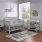 Hayes 4-in-1 Convertible Crib w/ Changing Table Gray/Weathered Granite