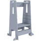 Qaba Height Adjustable Toddler Tower Grey