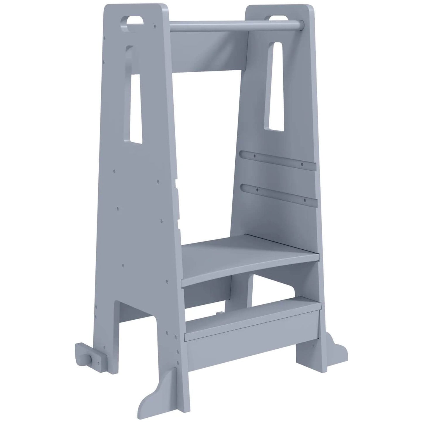 Qaba Height Adjustable Toddler Tower Grey