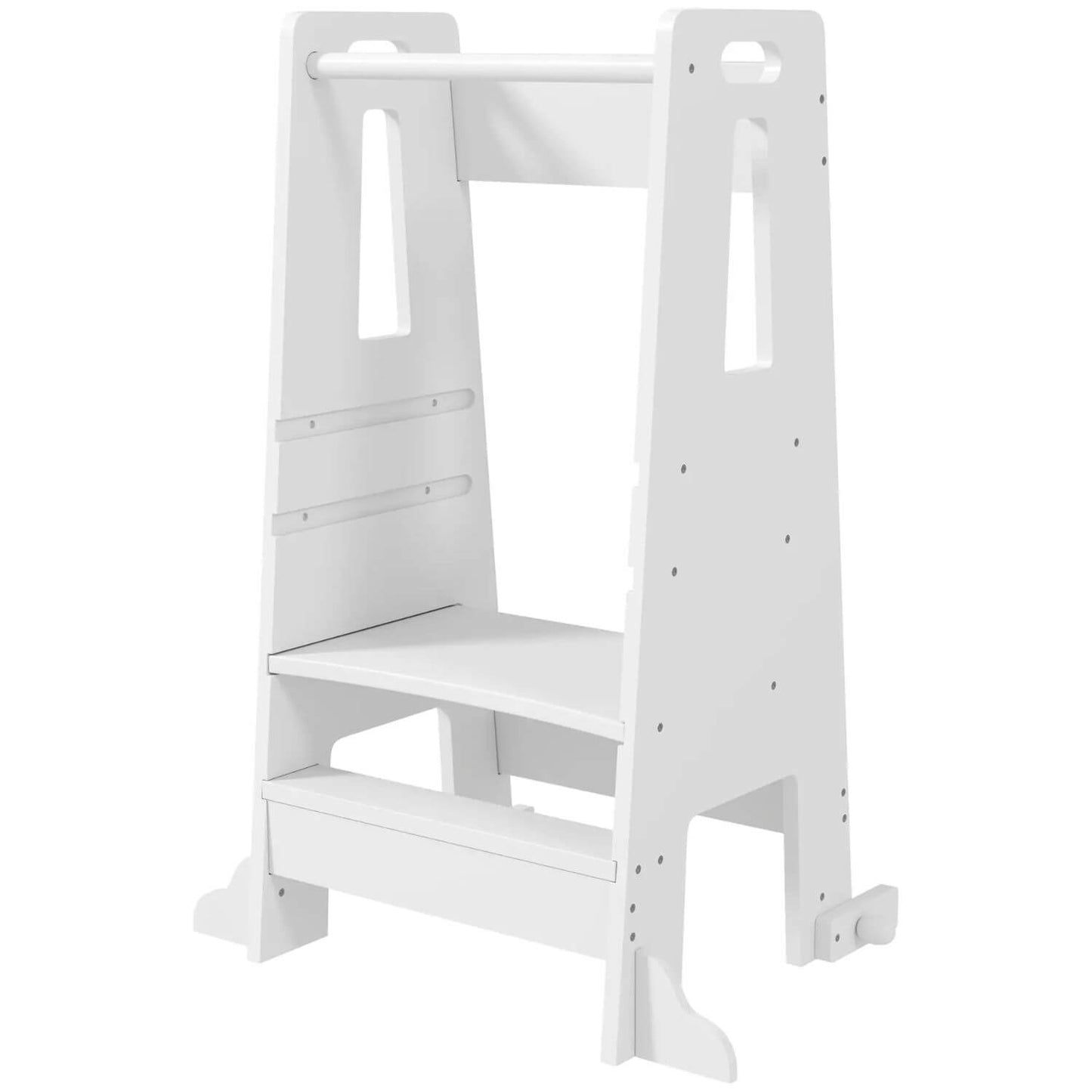 Qaba Height Adjustable Toddler Tower White