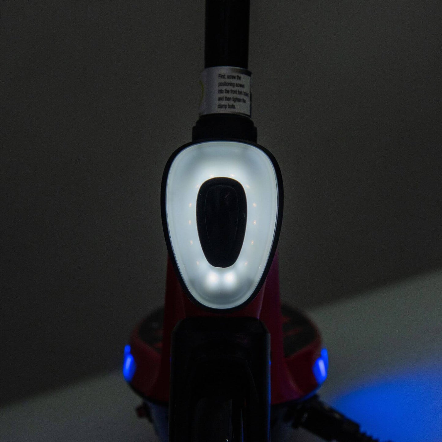 Bicycle light attachment on HIFINE Kids Ride On Electric Scooter With Kickstand - Red