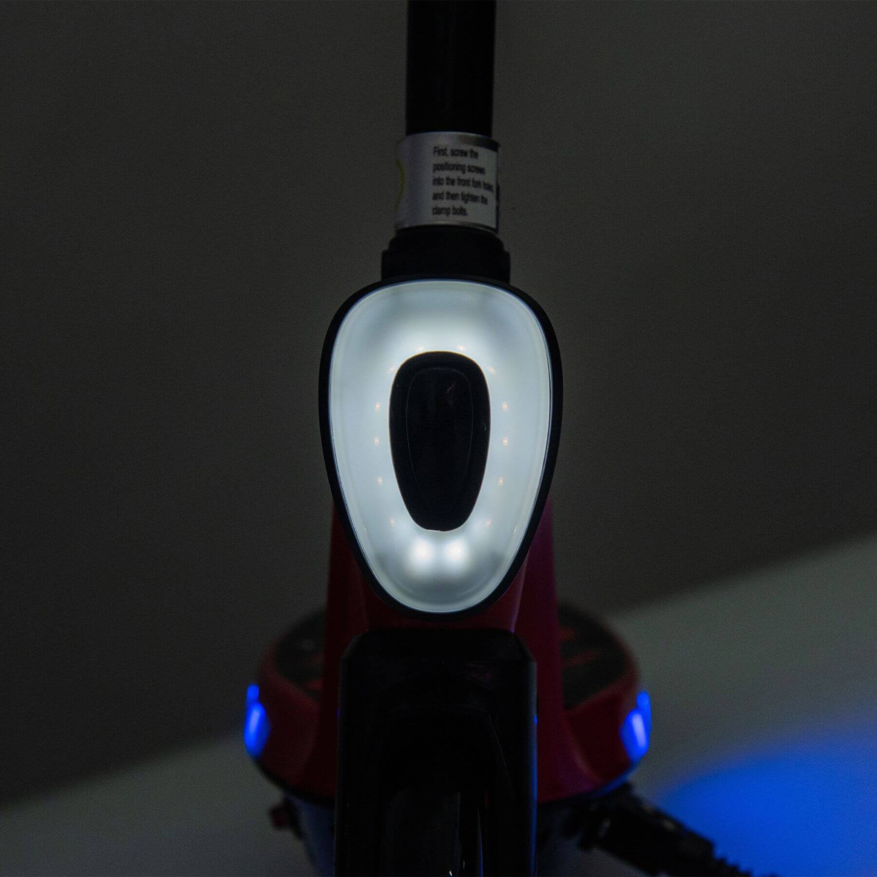 Bicycle light attachment on HIFINE Kids Ride On Electric Scooter With Kickstand - Red