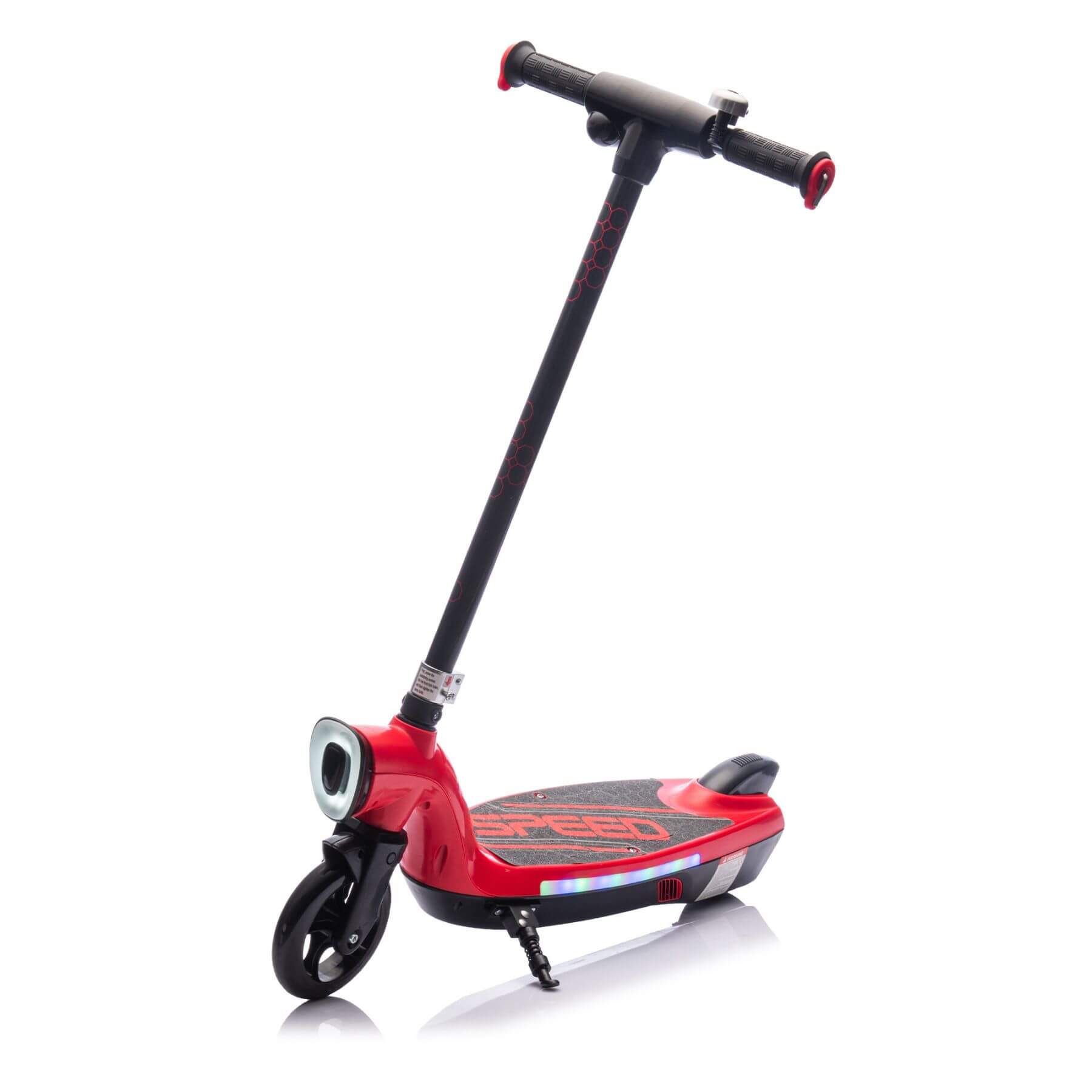 HIFINE Kids Ride On Electric Scooter With Kickstand - Red