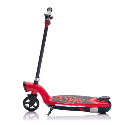 Side view of HIFINE Kids Ride On Electric Scooter With Kickstand - Red
