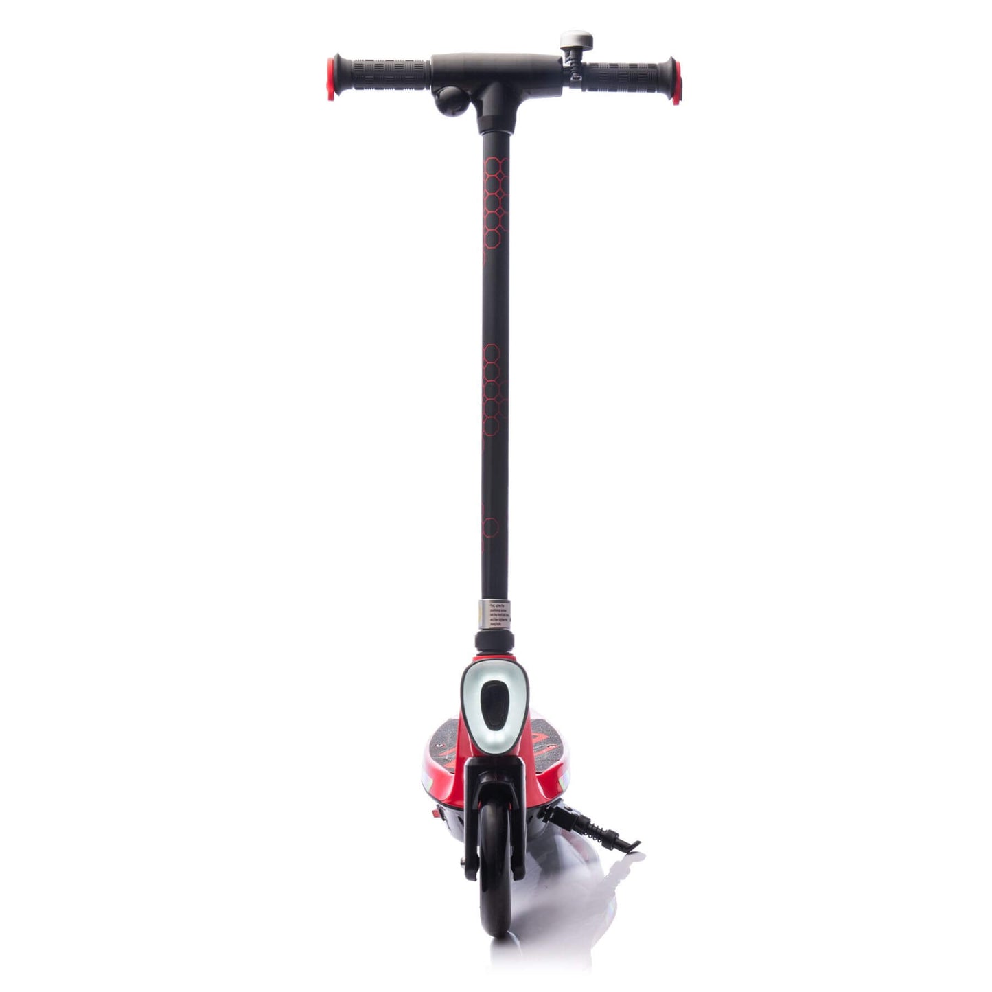 Front view of HIFINE Kids Ride On Electric Scooter With Kickstand - Red