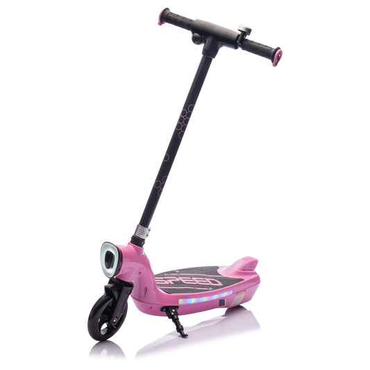 HIFINE Kids Ride On Electric Scooter With Kickstand - Pink