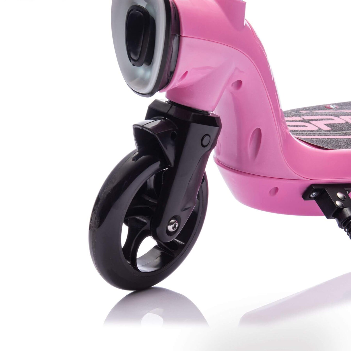 Close-up of HIFINE Kids Ride On Electric Scooter With Kickstand - Pink