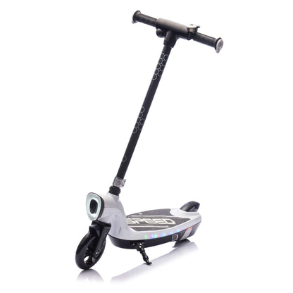 HIFINE Kids Ride On Electric Scooter With Kickstand - White