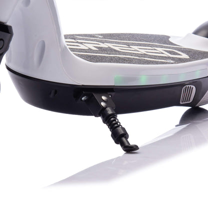 Close-up of HIFINE Kids Ride On Electric Scooter With Kickstand - White