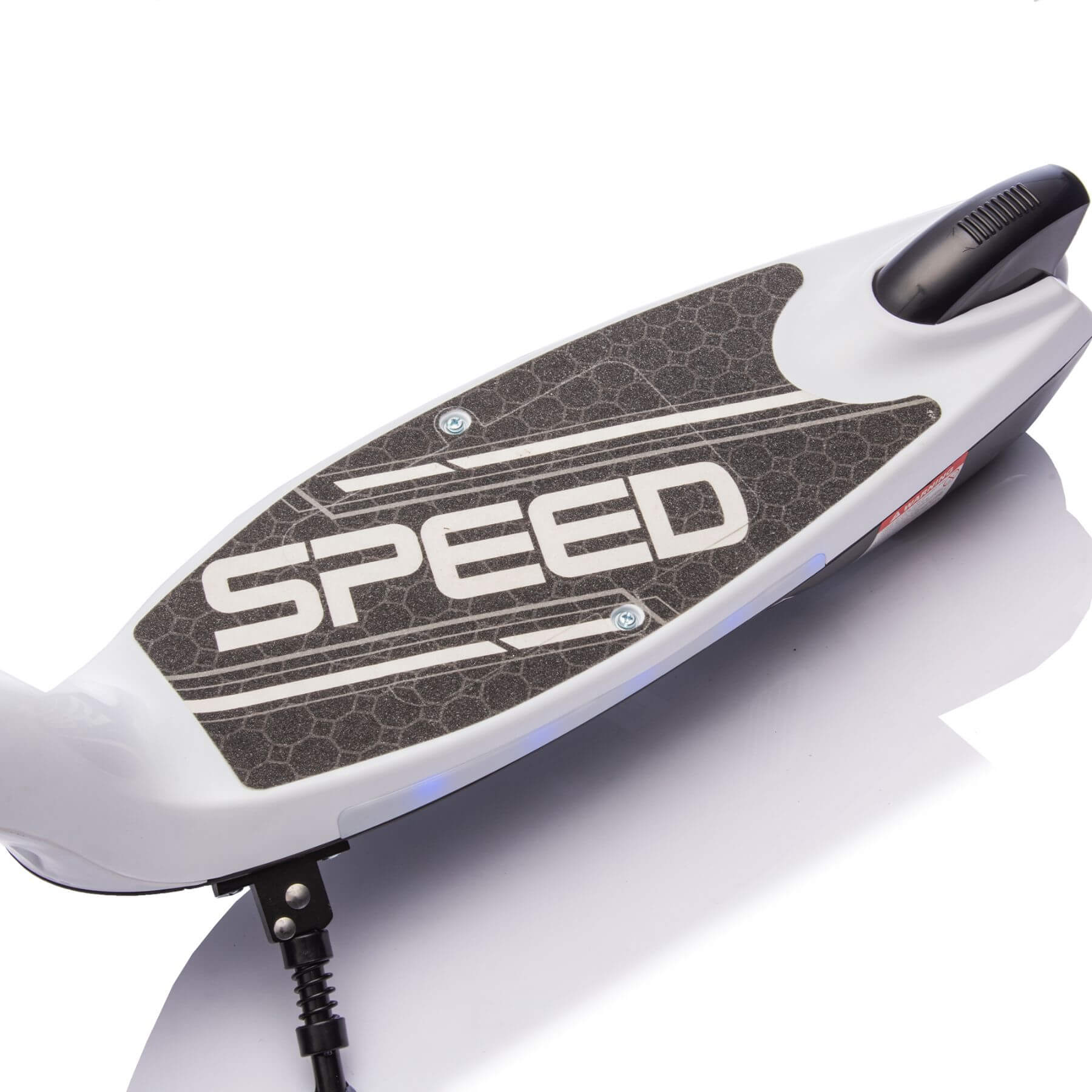 Close-up of HIFINE Kids Ride On Electric Scooter With Kickstand - White