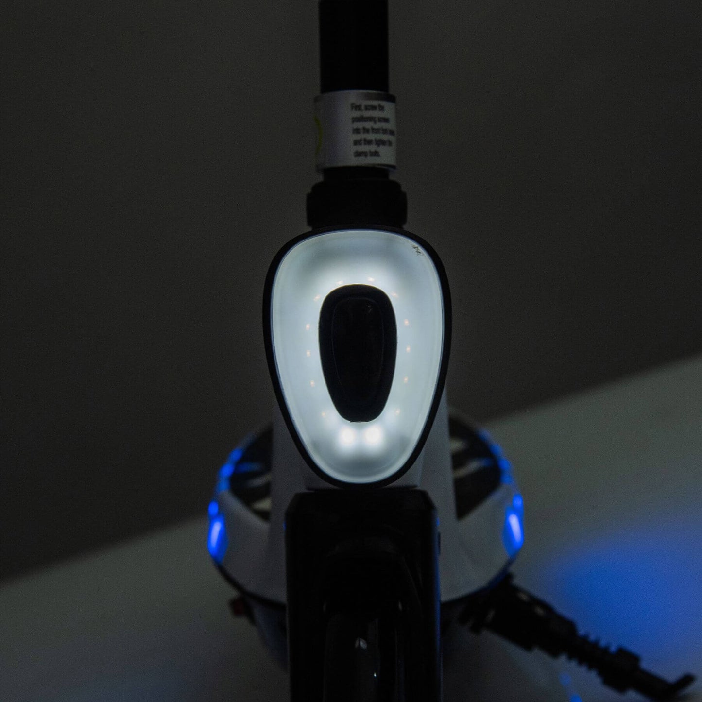 Close-up of HIFINE Kids Ride On Electric Scooter With Kickstand - White