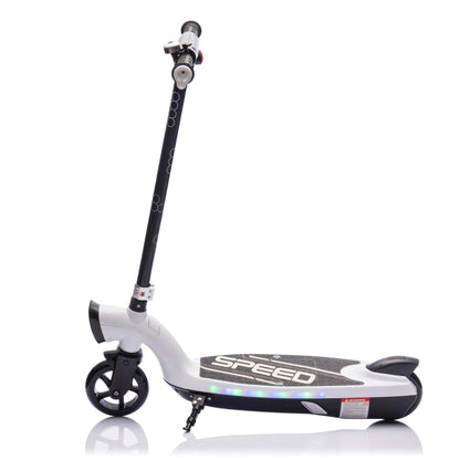 Side view of HIFINE Kids Ride On Electric Scooter With Kickstand - White