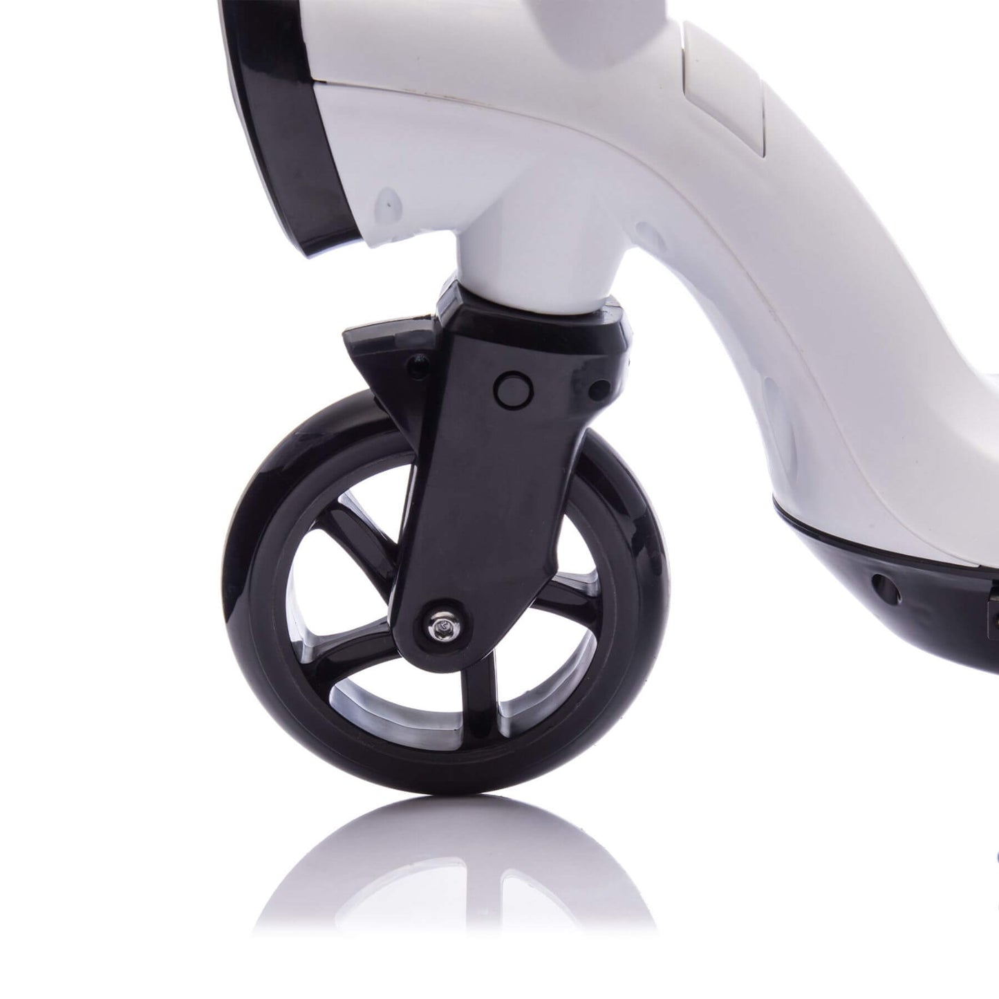 Close-up of HIFINE Kids Ride On Electric Scooter With Kickstand - White