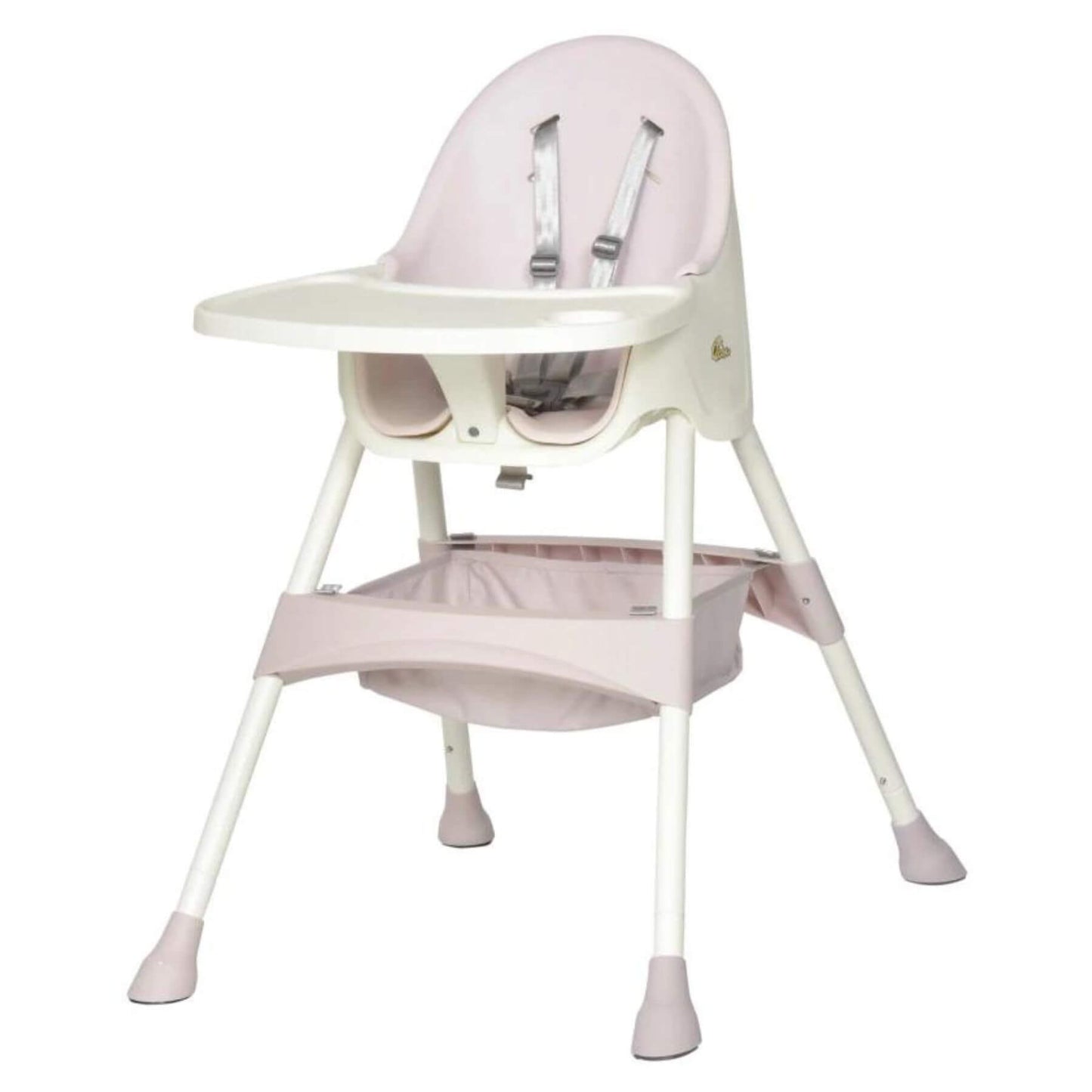 Qaba High Chair with Removable Food Tray, for Kids 3 to 6 Months, Pink