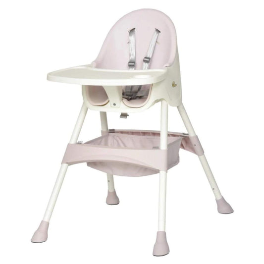 Qaba High Chair with Removable Food Tray, for Kids 3 to 6 Months, Pink