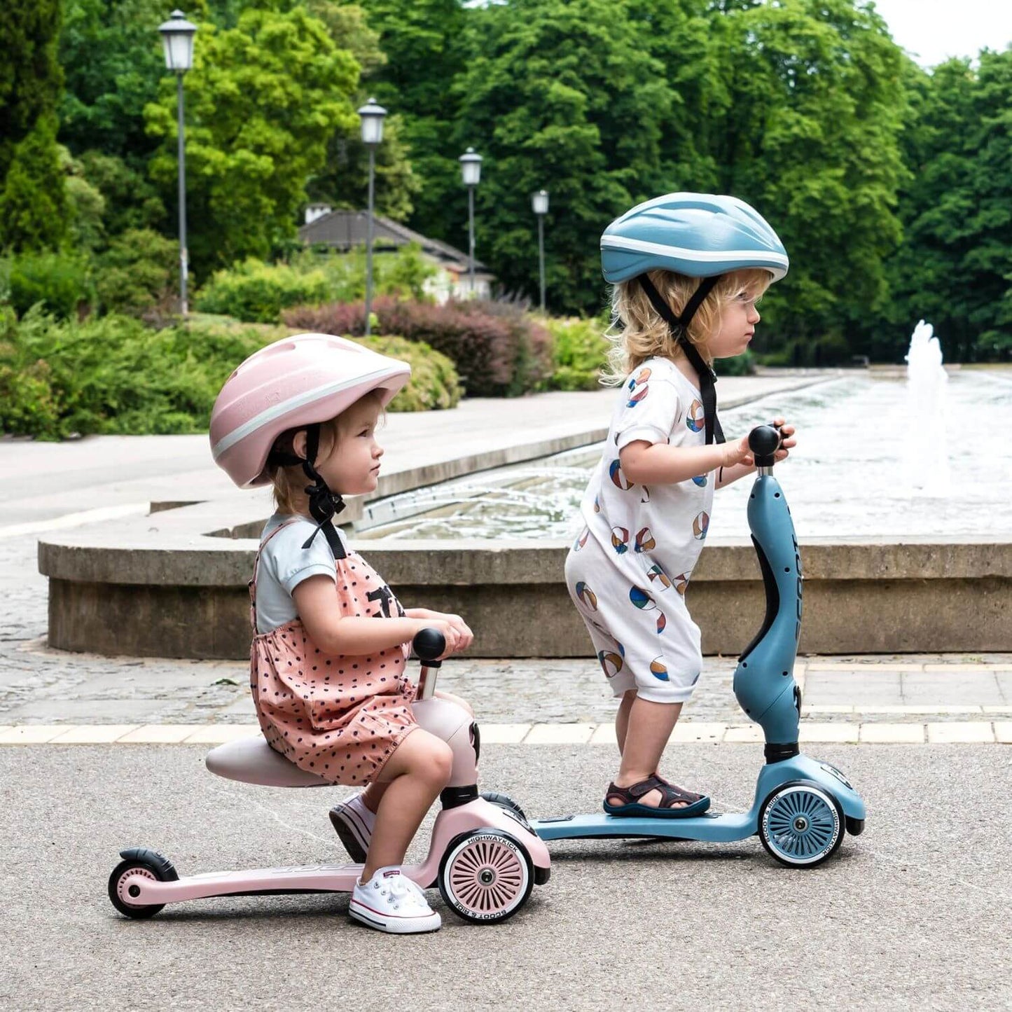Kids riding on Highwaykick 1 Scooter and Ride On Toys