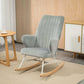 HOMCOM Modern Nursery Accent Rocking Chair | Wingback Chair | Gray