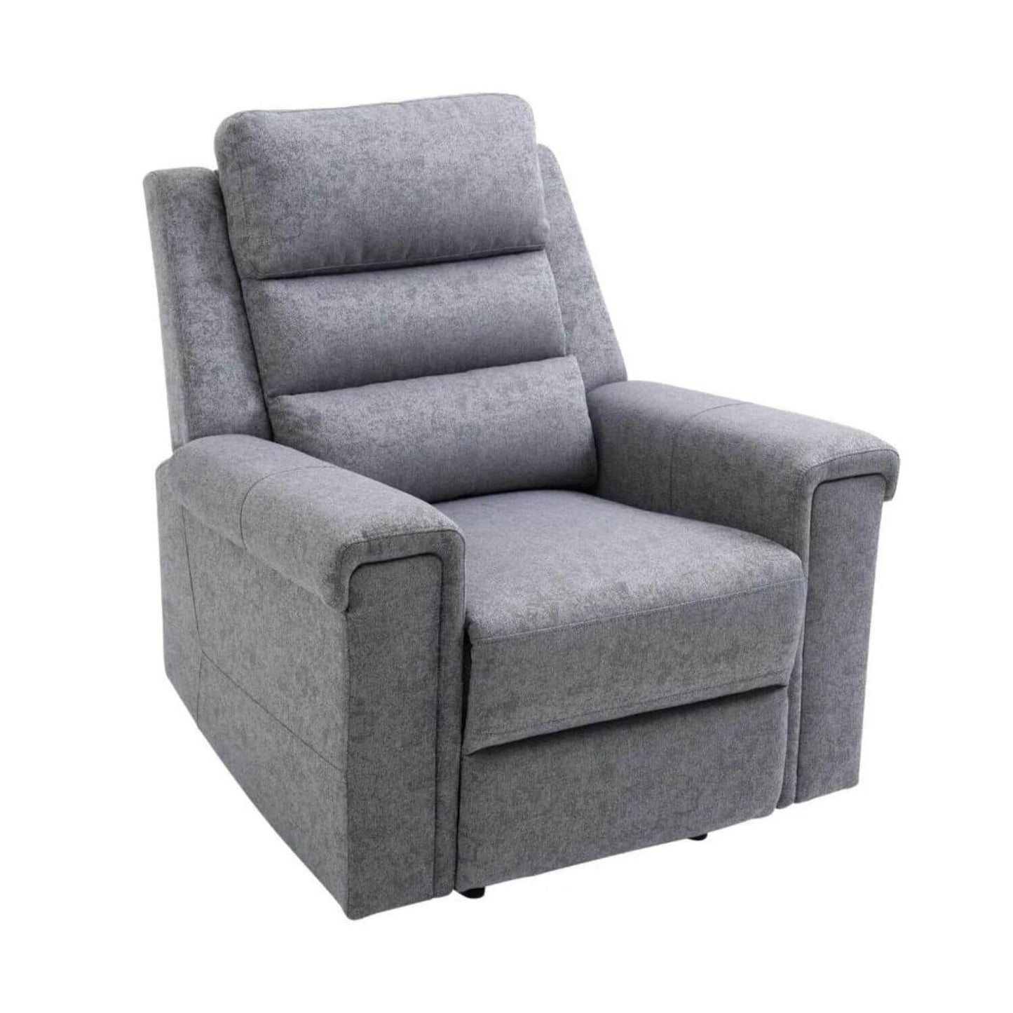 HOMCOM Nursery Reclining Lounger | Linen Touch Upholstery | Charcoal Grey