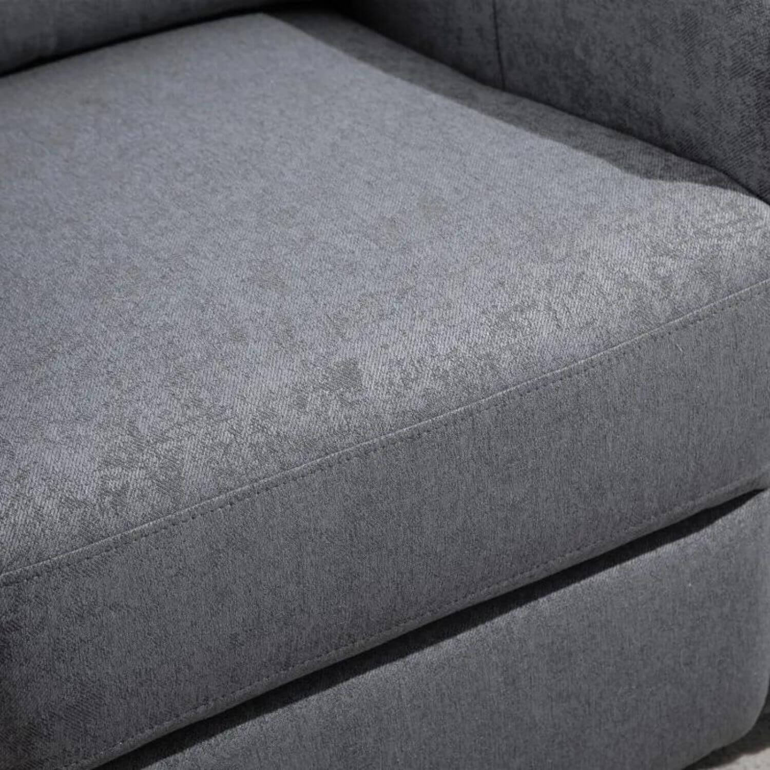 HOMCOM Nursery Reclining Lounger | Linen Touch Upholstery | Charcoal Grey