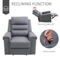 HOMCOM Nursery Reclining Lounger | Linen Touch Upholstery | Charcoal Grey