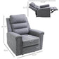 HOMCOM Nursery Reclining Lounger | Linen Touch Upholstery | Charcoal Grey