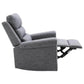 HOMCOM Nursery Reclining Lounger | Linen Touch Upholstery | Charcoal Grey