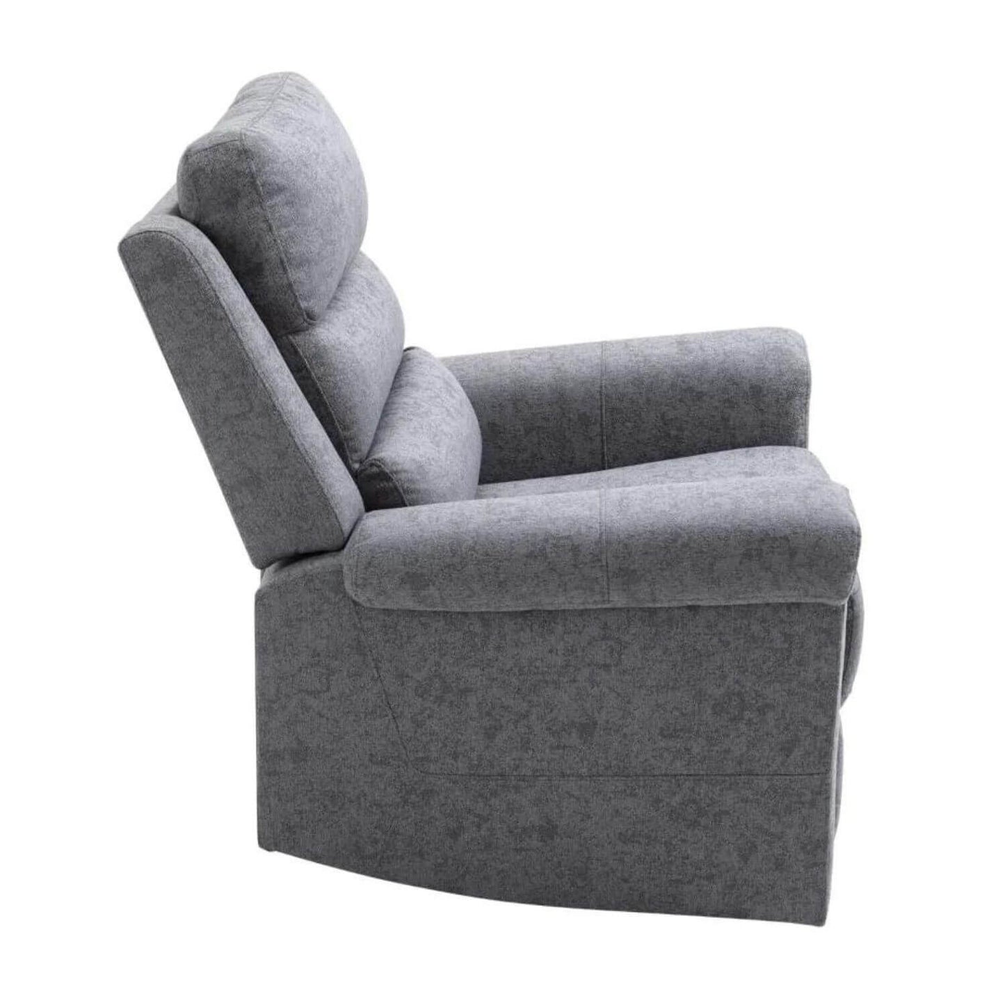 HOMCOM Nursery Reclining Lounger | Linen Touch Upholstery | Charcoal Grey