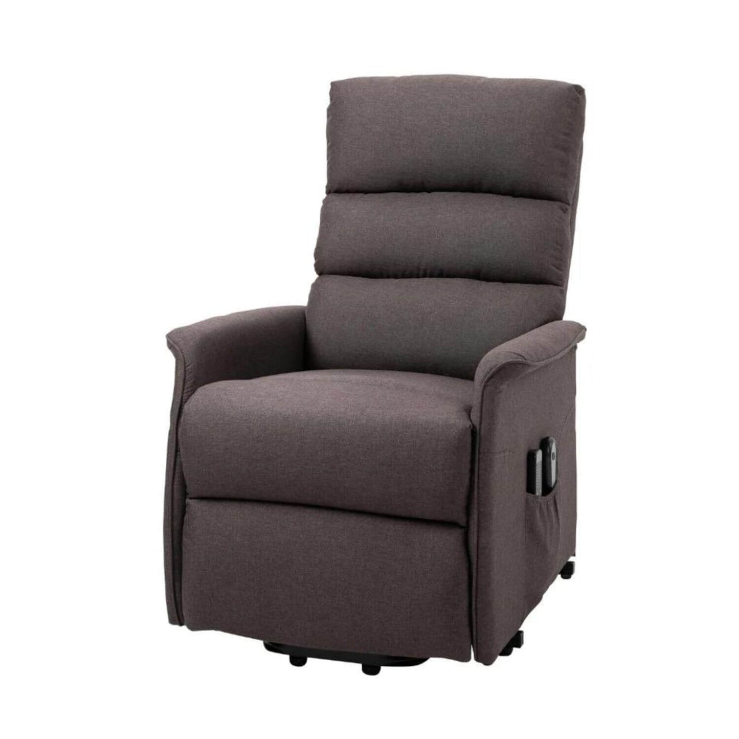 HOMCOM Power Lift Recliner Chair with Remote Control | Brown Linen Fabric