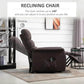 HOMCOM Power Lift Recliner Chair with Remote Control | Brown Linen Fabric