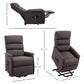 HOMCOM Power Lift Recliner Chair with Remote Control | Brown Linen Fabric