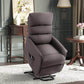 HOMCOM Power Lift Recliner Chair with Remote Control | Brown Linen Fabric