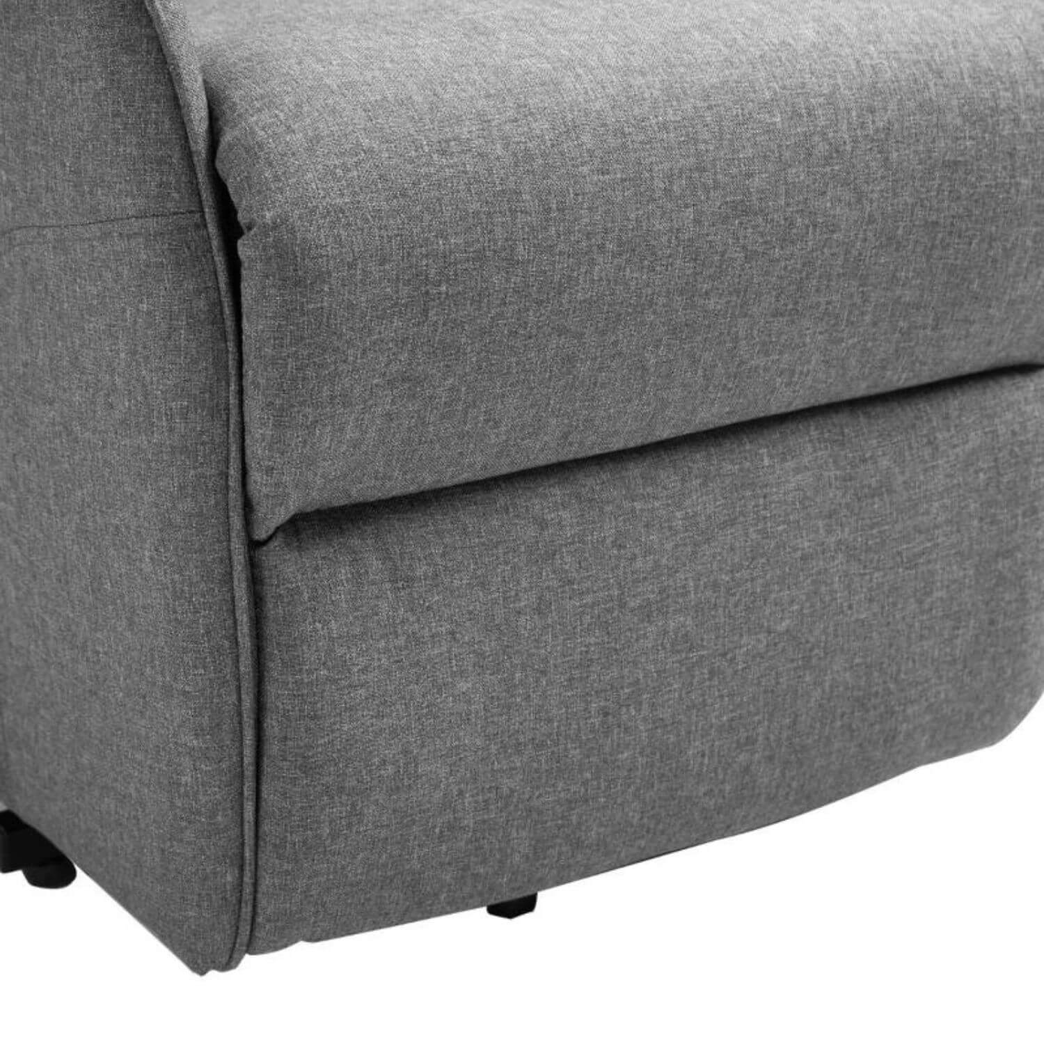 HOMCOM Power Lift Recliner Chair with Remote Control | Grey Linen Fabric